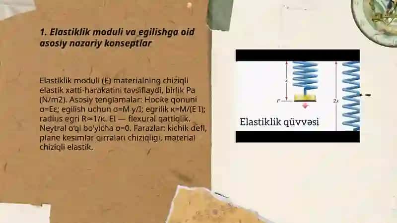 Elastiklik modulini egilishini aniqlash 3