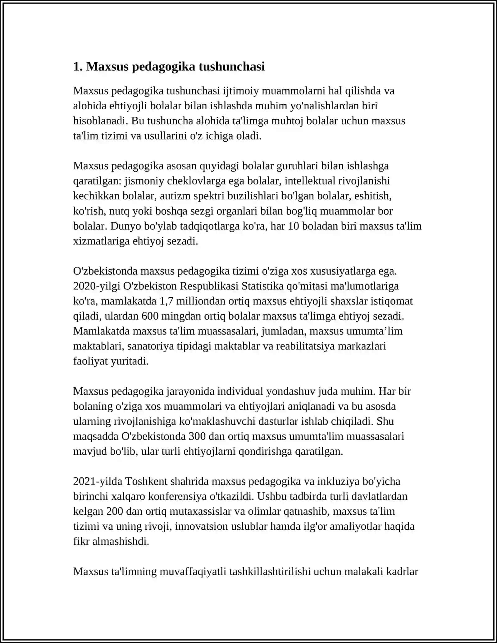 MAXSUS PEDAGOGIKA KILINIK ASOSLARINING MAQSAD VA VAZIFALARI 3
