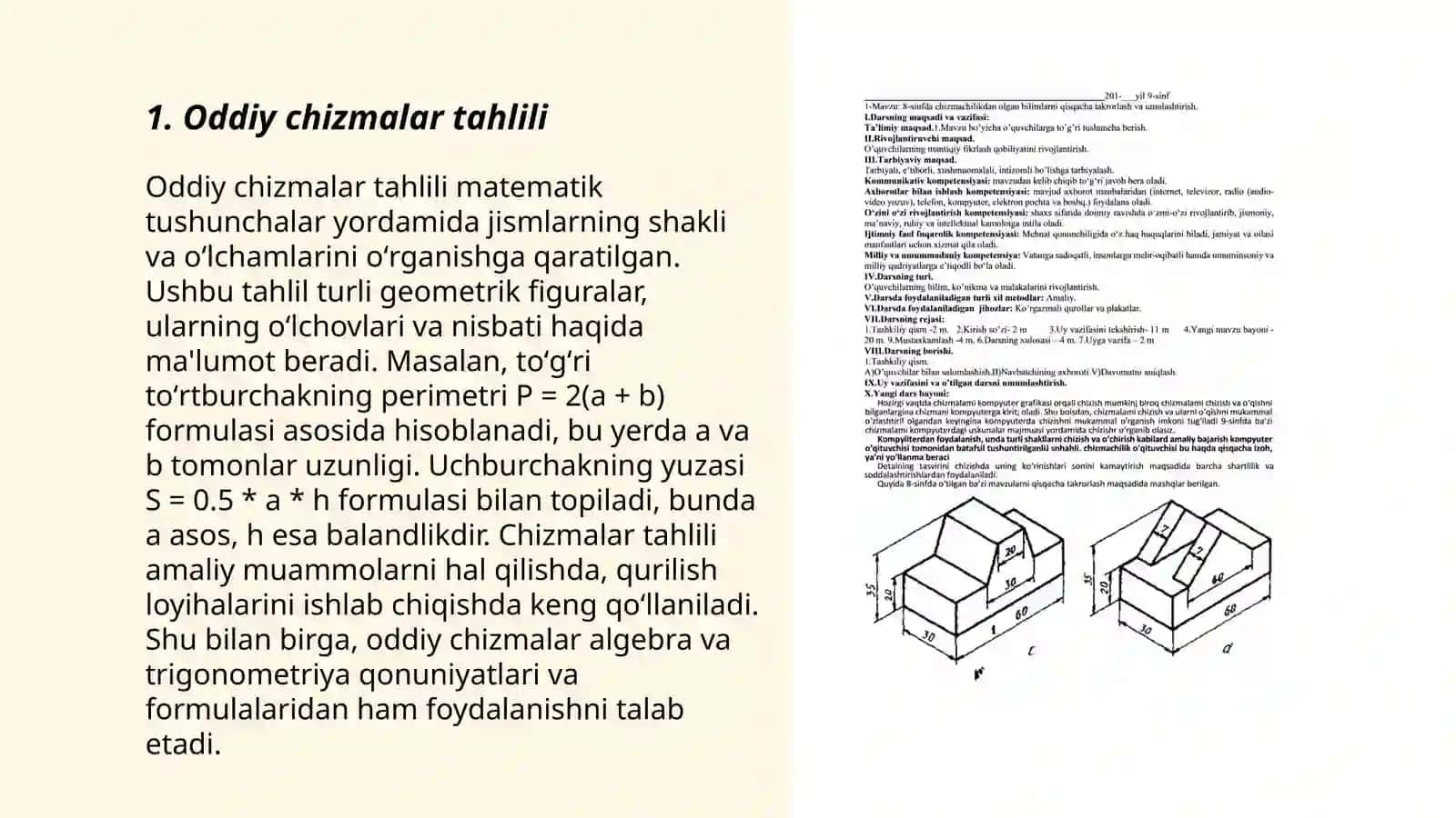 Oddiy model chizmalarini tahlil qilish 3