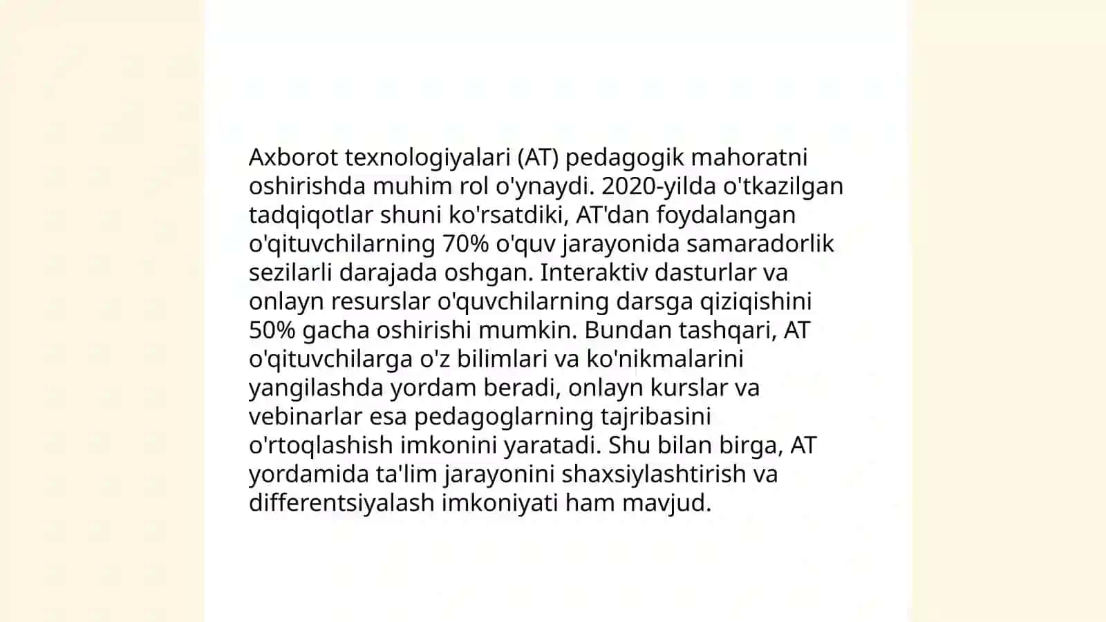 Axborot texnologiyalari (AT) pedagogik mahoratni oshirish 3