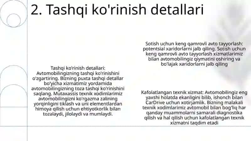 Sotish Uchun Avtomobillarni Tayyorlash Va Kafolatli Texnik Xizmat Ko'Rsatish 3