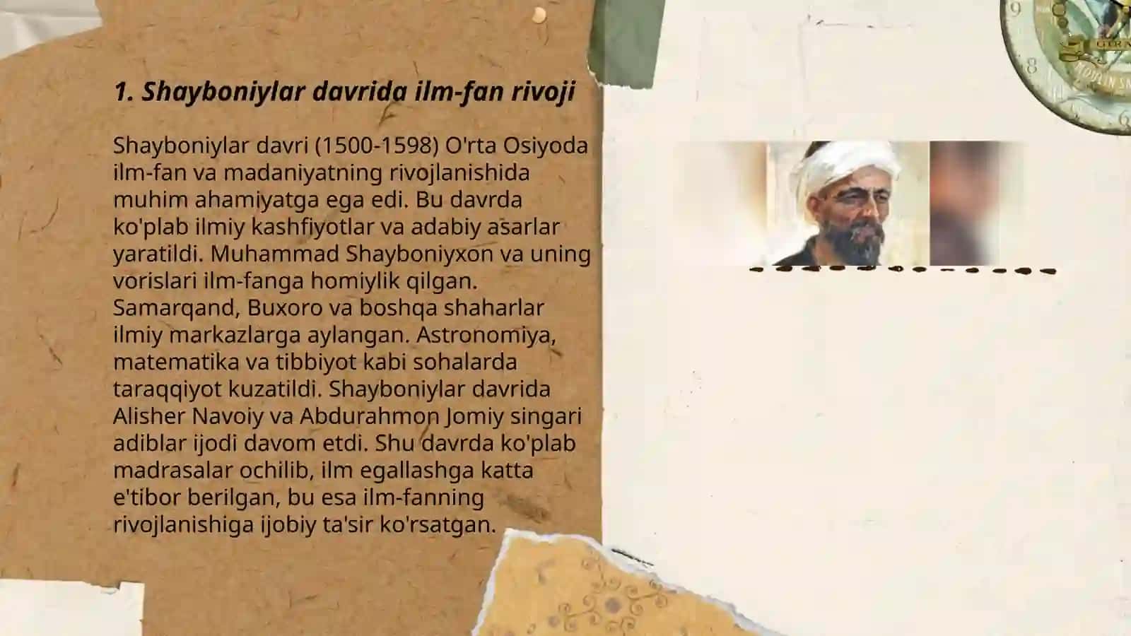 Shayboniylar va Ashtarxoniylar davrida madaniy hayot 3