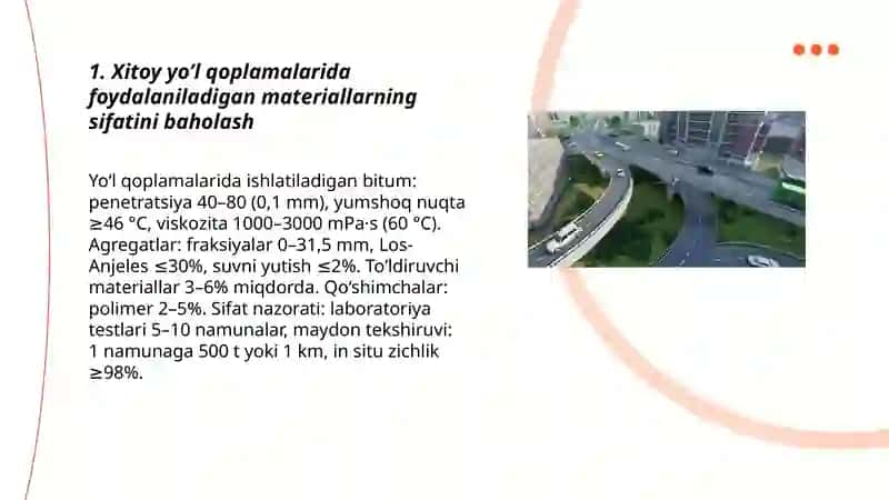 Xitoy yo’l qoplamalari sifatini baholash 3