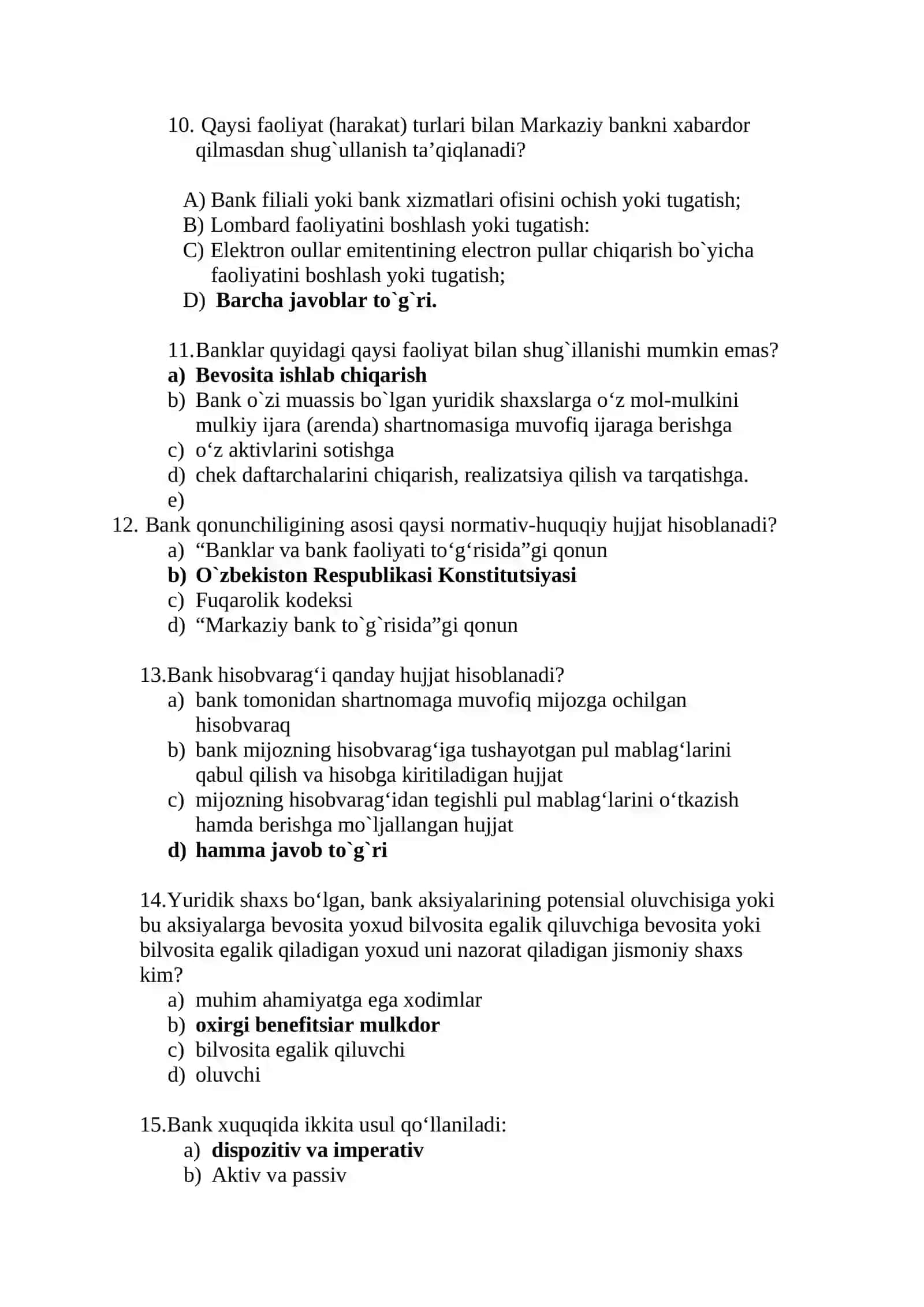 bank huquqi fanidan test 80ta 3