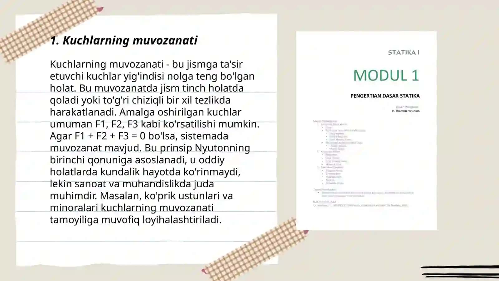 Statika elementlari 3