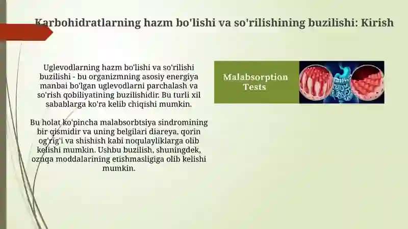 Uglevodlarning xazmlanishi va soʻrilish jarayonining buzilishi 3
