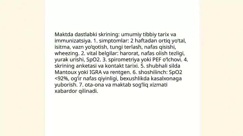 Sil va bronxial astma kasalliklari bilan o‘g'rigan maktab o‘quvchilari bilan mashgulot otish tartibi 3