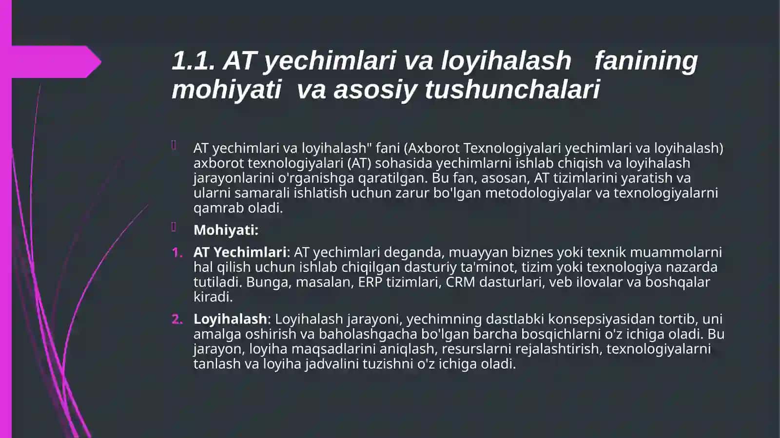 AXBOROT TIZIMLARINING QURILISH TAMOYILLARI VA KONSEPSIYASI 3