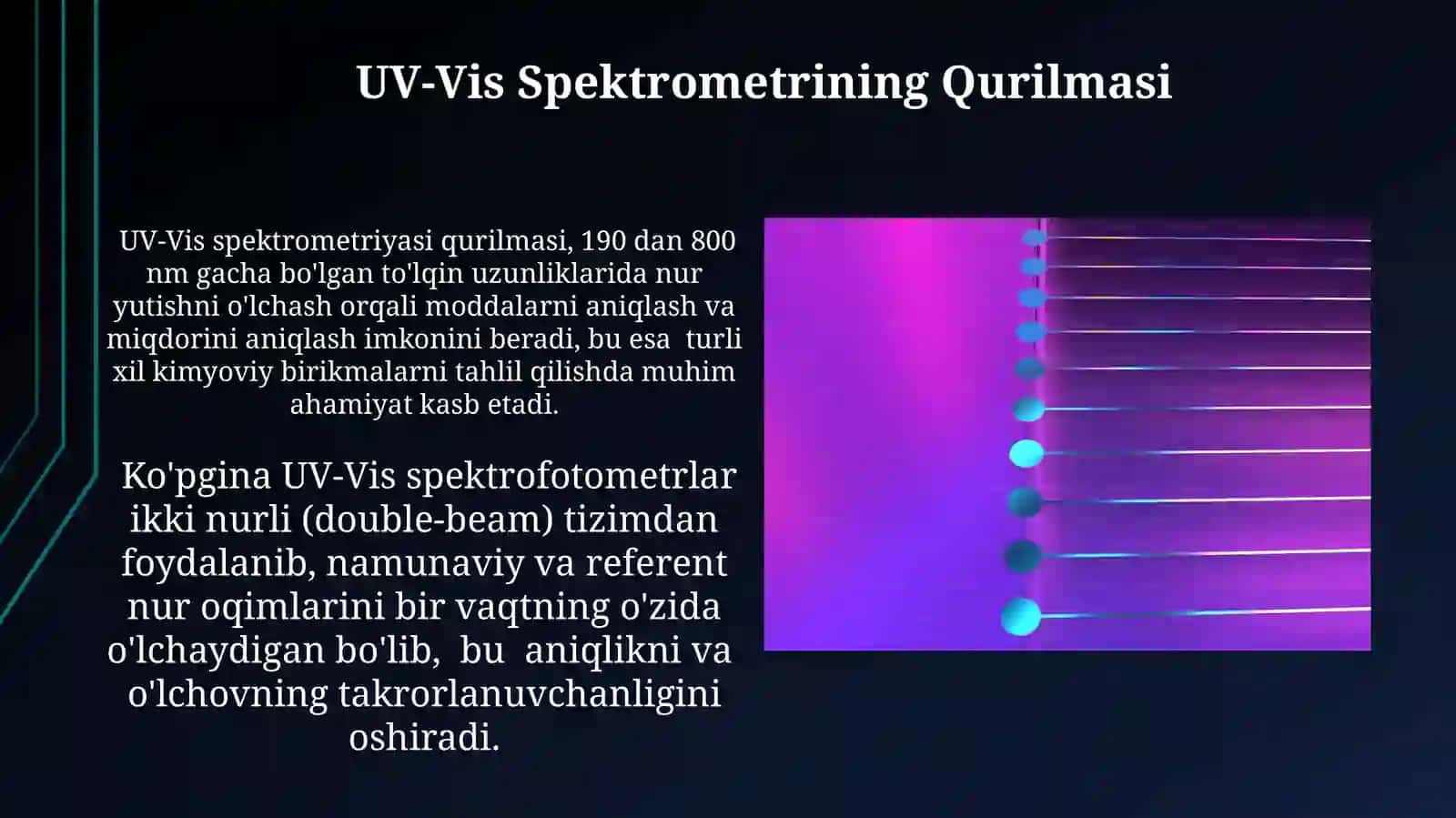 Ultrabinafsha va ko‘rinuvchan soha spektroskopiyasi 3