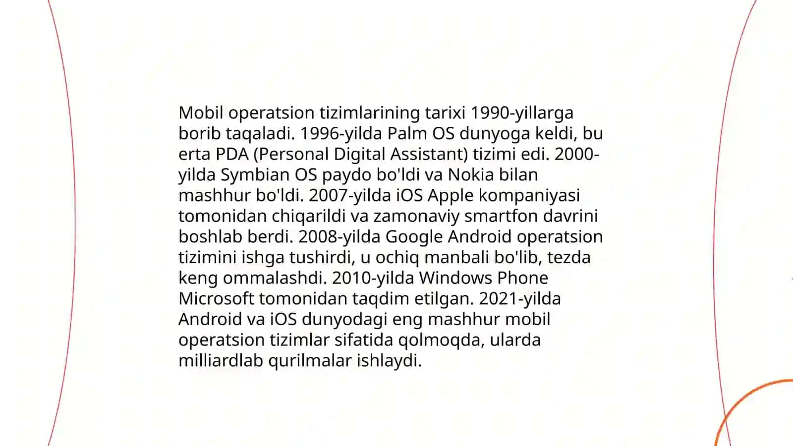 Mobil operatsion tizimlar tarixi 3