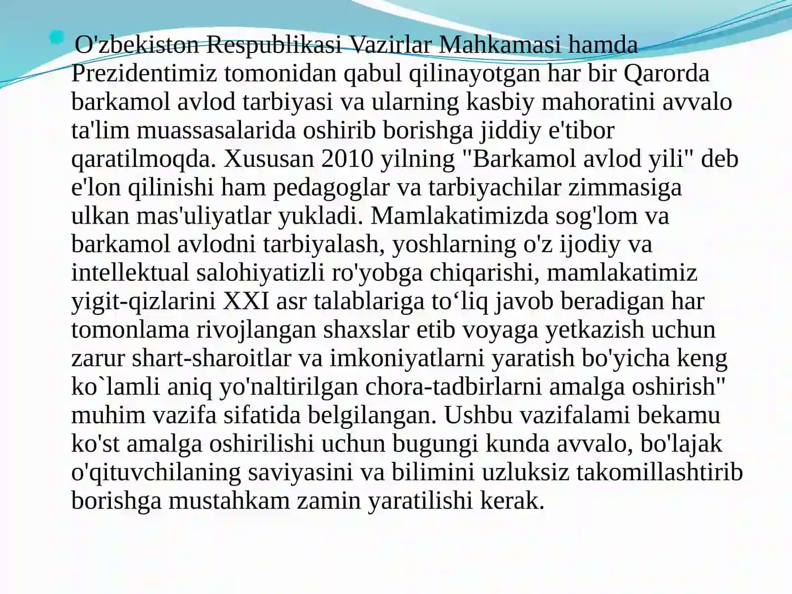 Pedagogik fikr tarixi va maktab amaliyotida o‘qituvchi mahorati masalalari 3