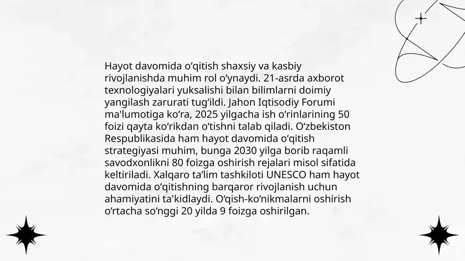 Hayot davomida ta'lim muvaffaqiyat vositasi sifatida 3