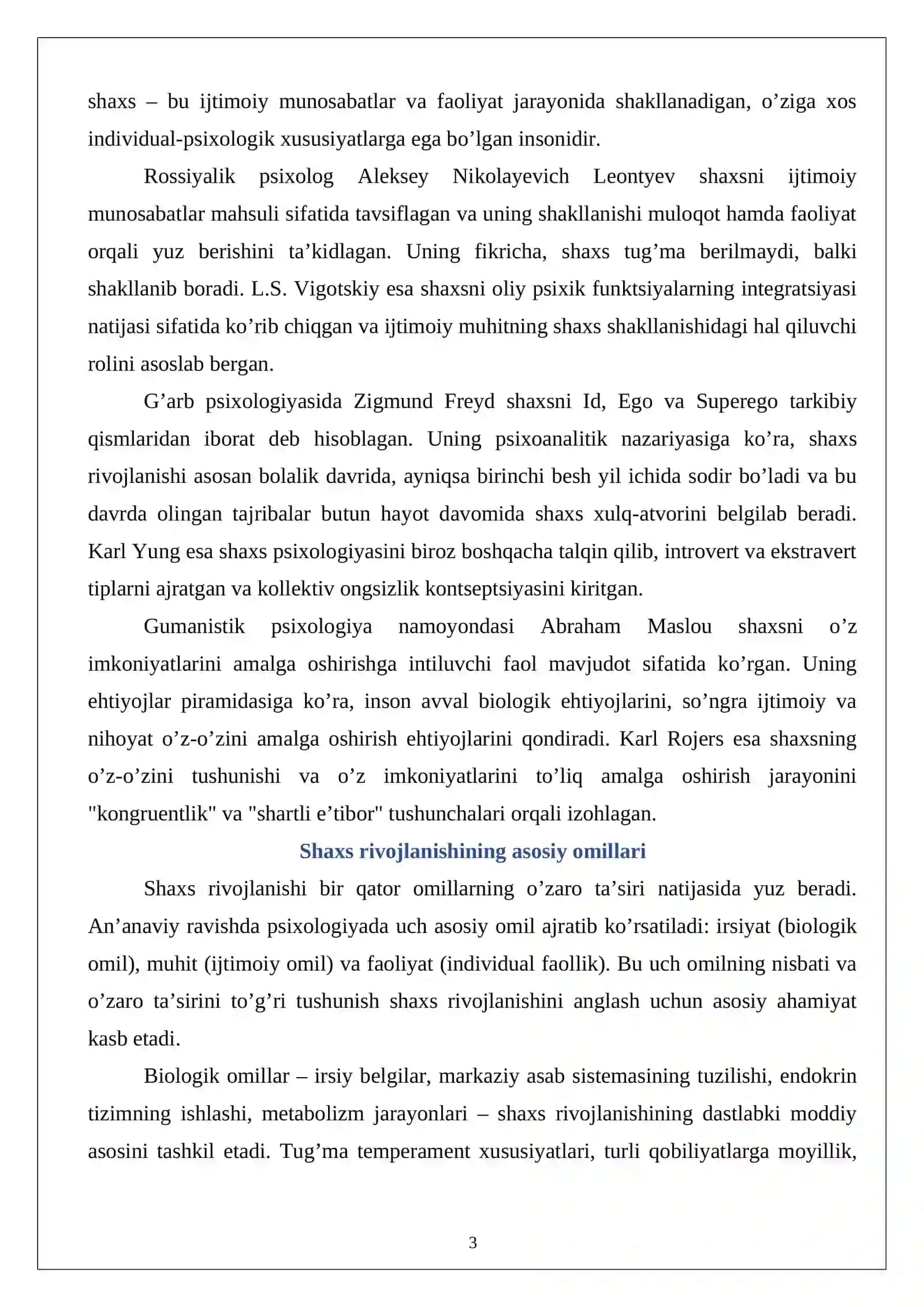 Shaxs rivojlanishining individuallik xususiyatlari va ularning roli 3