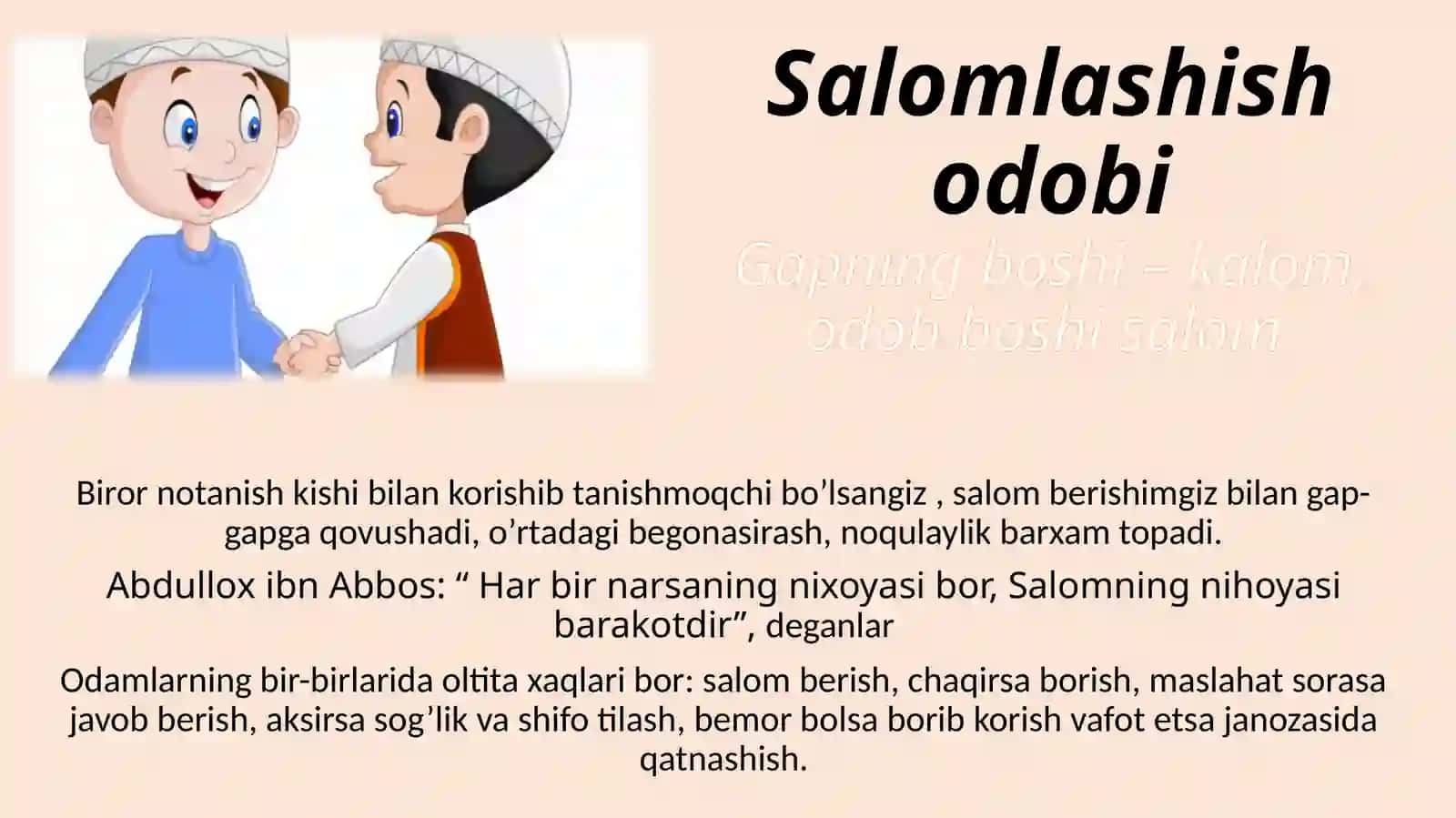 Ijtimoiy odoblar 3