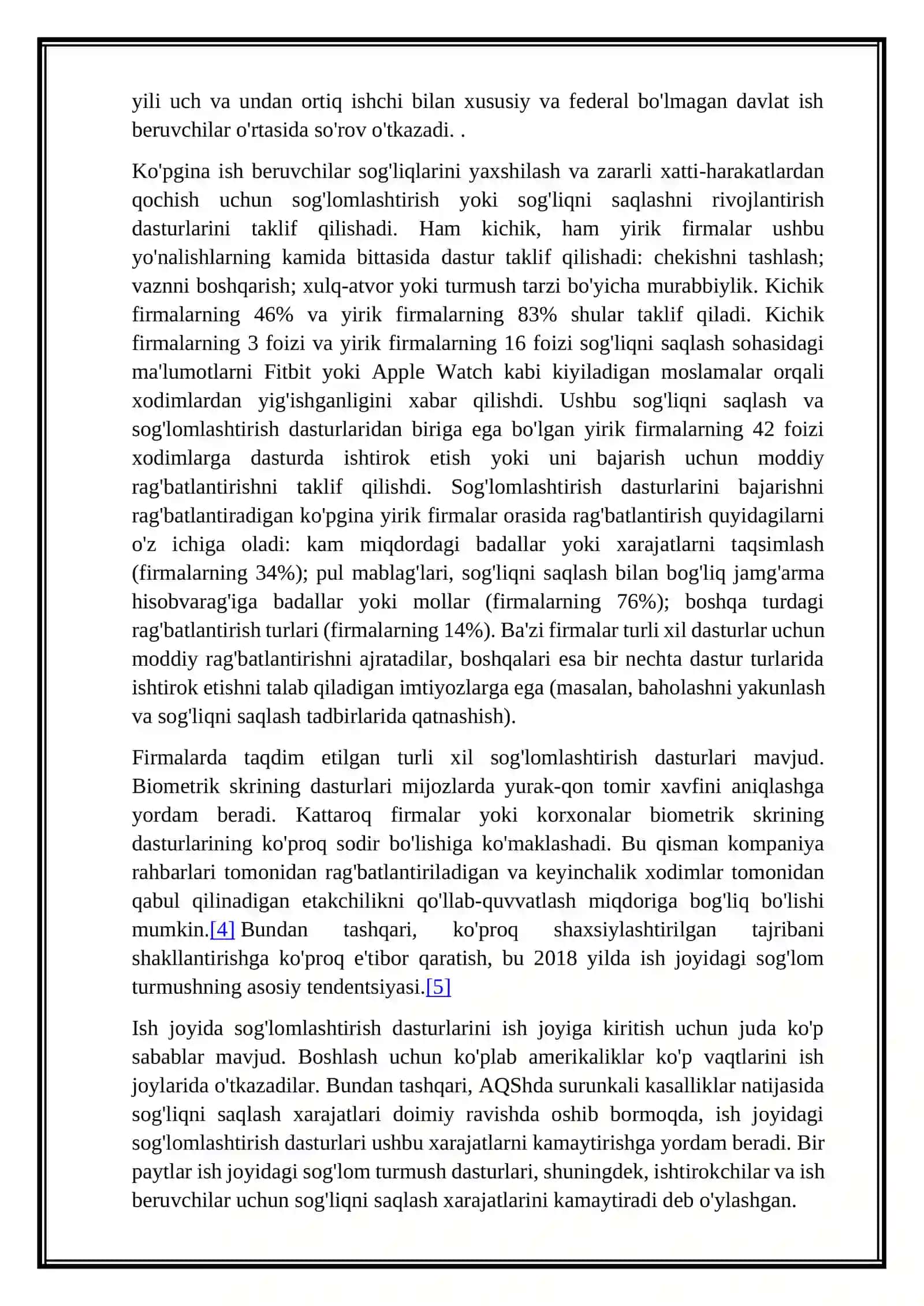 O`zb Res. Sharoitida qishloq xo`jaligidagi mehnatning o`ziga xos xususiyatlari. Ishchilarni sog`lomlashtirish bo`yicha tadbirlar 3