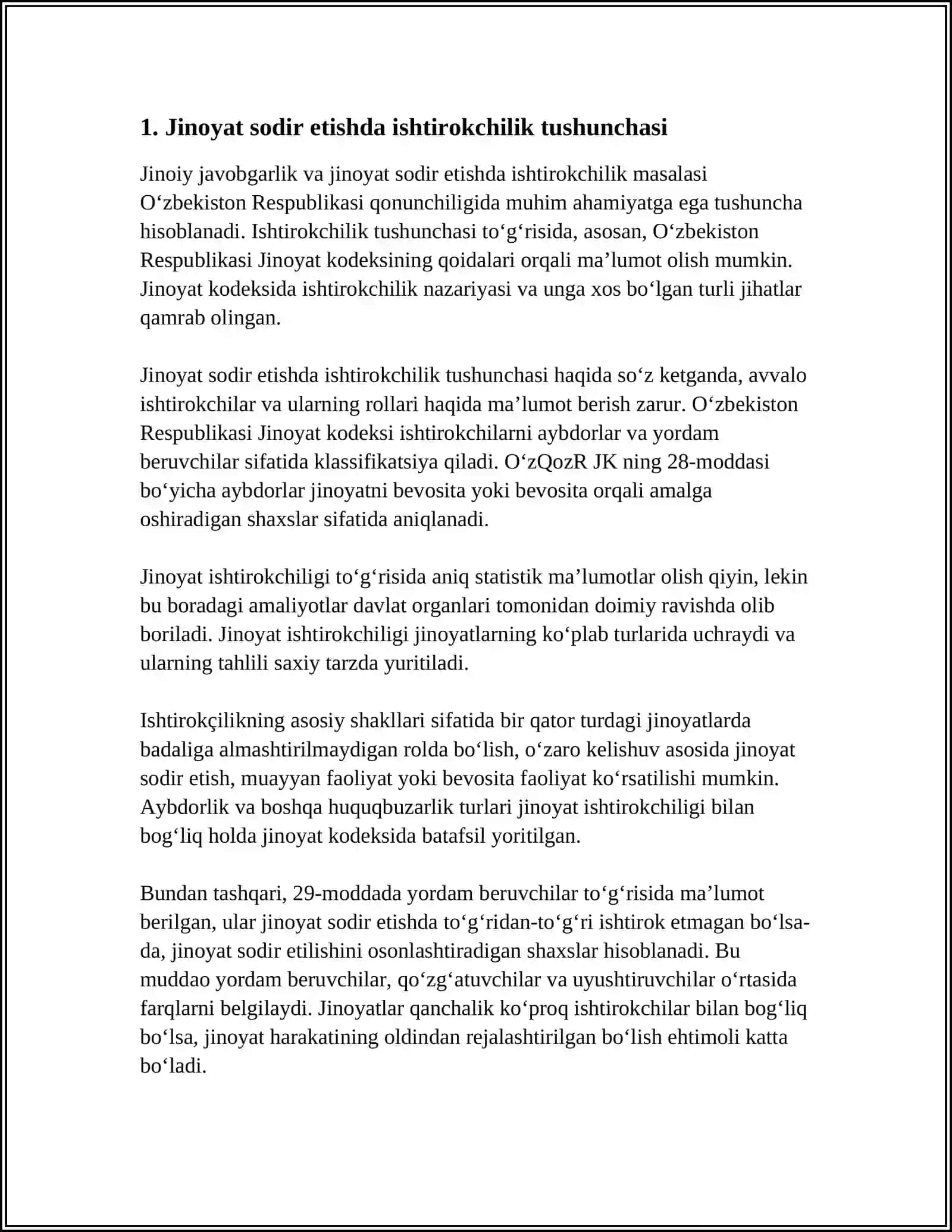 Jinoyatda Ishtirokchik Turlari 3