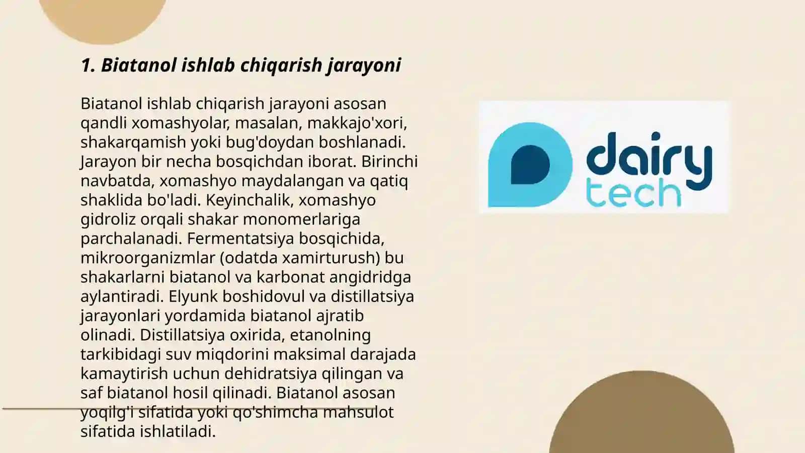 Biatanol olish texnalogiyasi 3