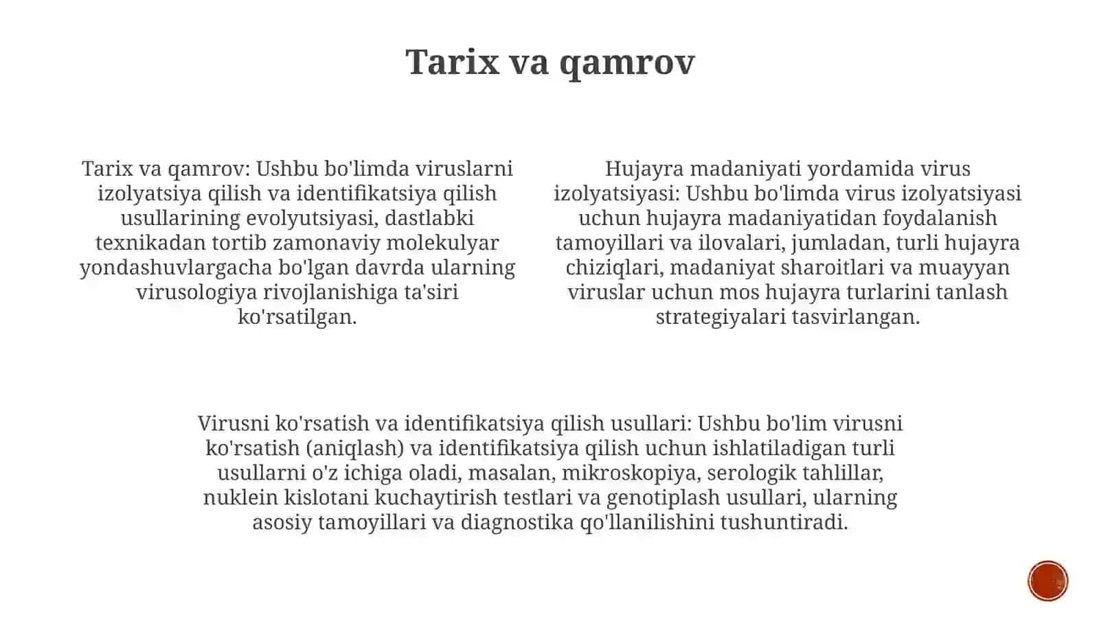 Viruslarni Ajratib Olishda Qo'Llaniluvchi Hujayra Kulturalari, Olinish Prisiplari, Qo'Llanishi. Viruslarni Indikasiya Va IdentifikasiyaQilishUsullari 3