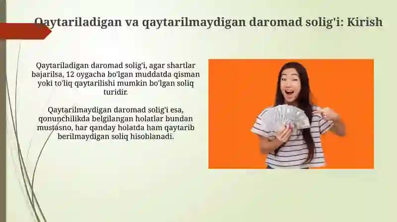 Qaytariladigan va qaytarilmaydigan soliqlar: Asosiy tushunchalar va farqlar 3