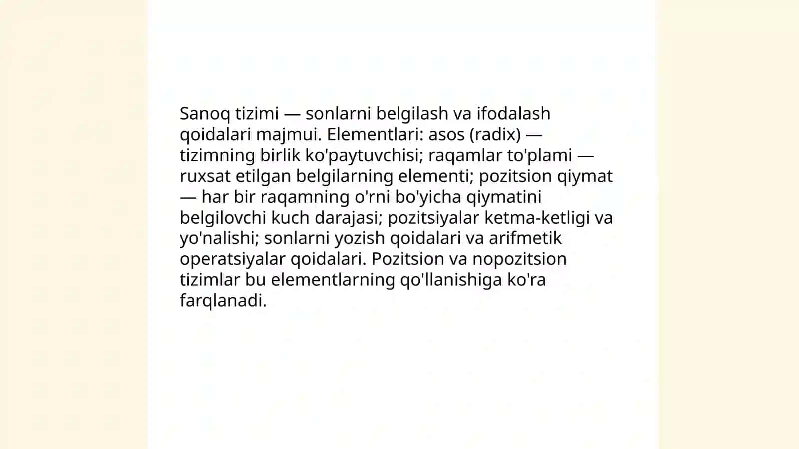 Turli sanoq sistemalari haqida tushuncha 3