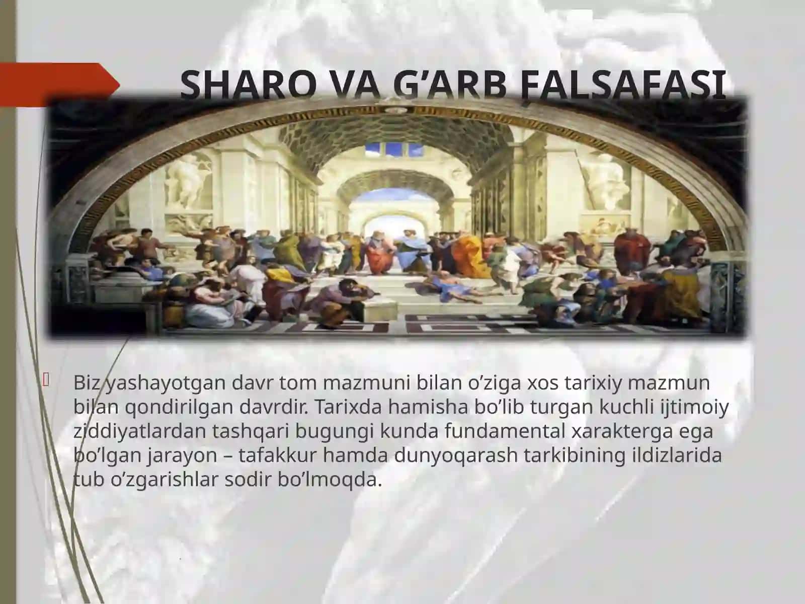 Falsafaning mohiyatiga oid Sharq va G'arb mutaffakkirlari tariflarini tasniflash 3