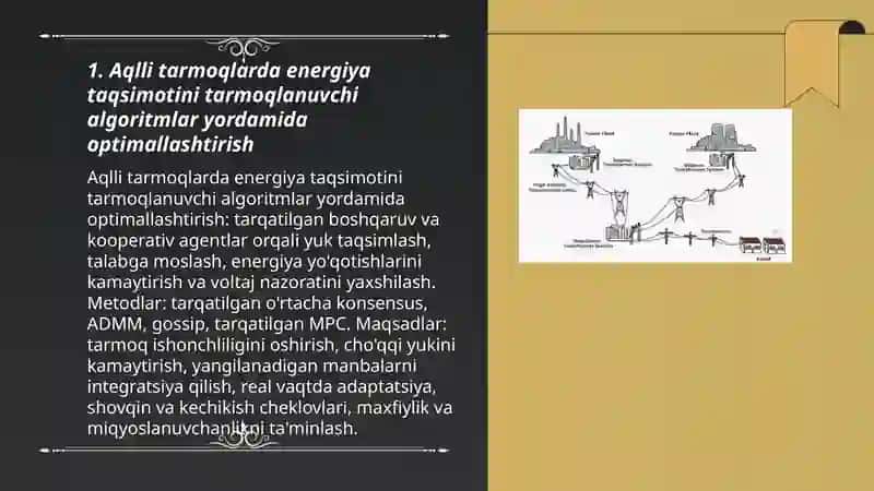 Tarmoqlanuvchi algoritmlar yordamida energetikaning optimallashtirish masalalari 3