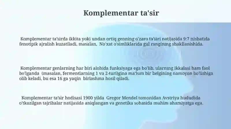 Komplementar ta'sir 3