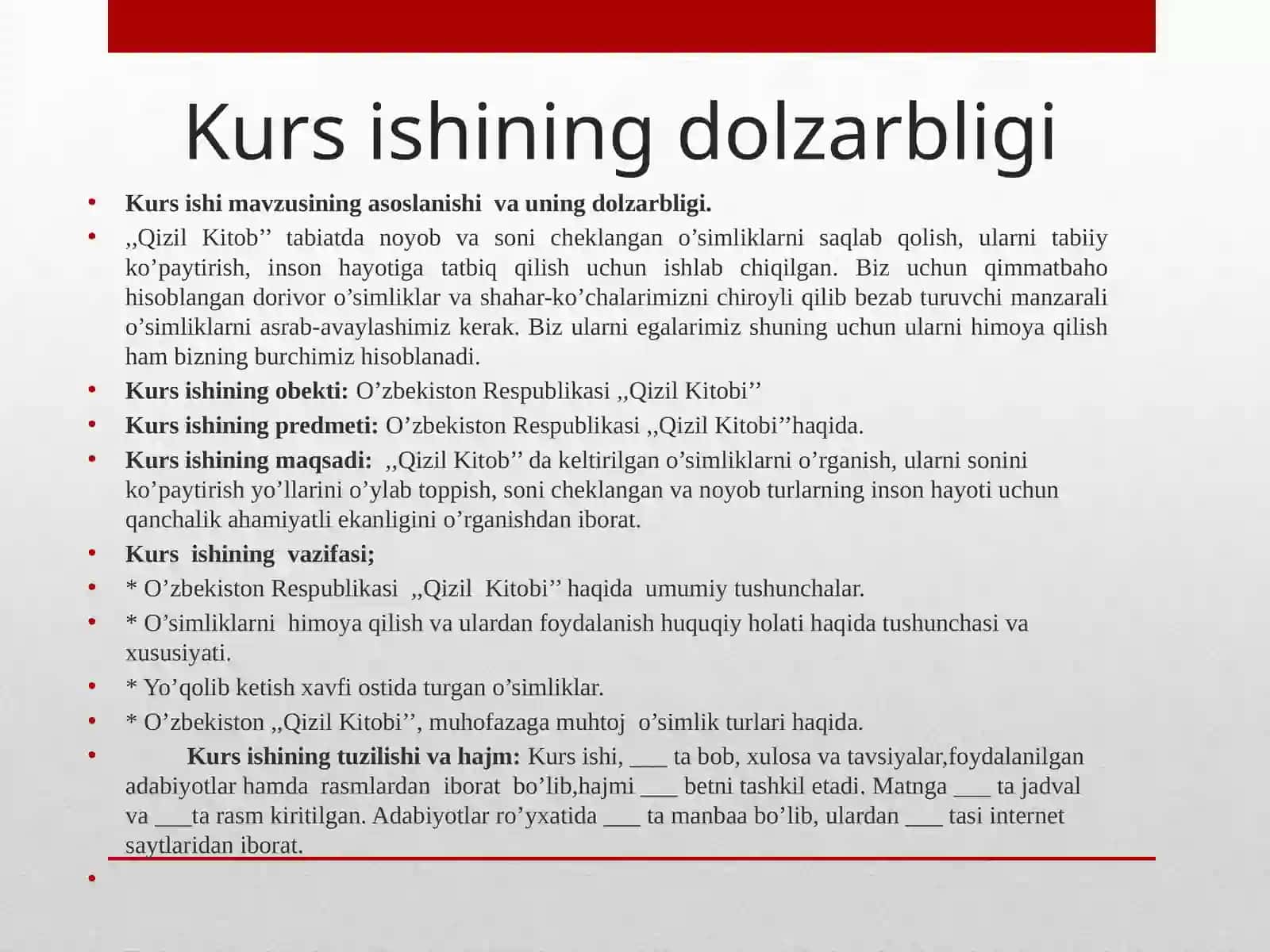 Karimjonov Asadulloning Botanika Fanidan Tayyorlagan Kurs Ishi 3