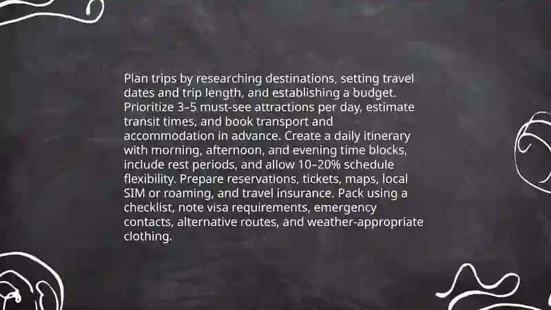Plan trips by researching destinations 3