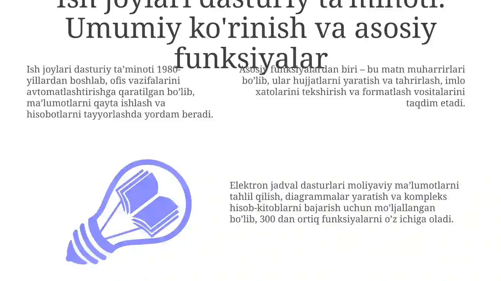 Ish joylari dasturiy ta'minoti 3