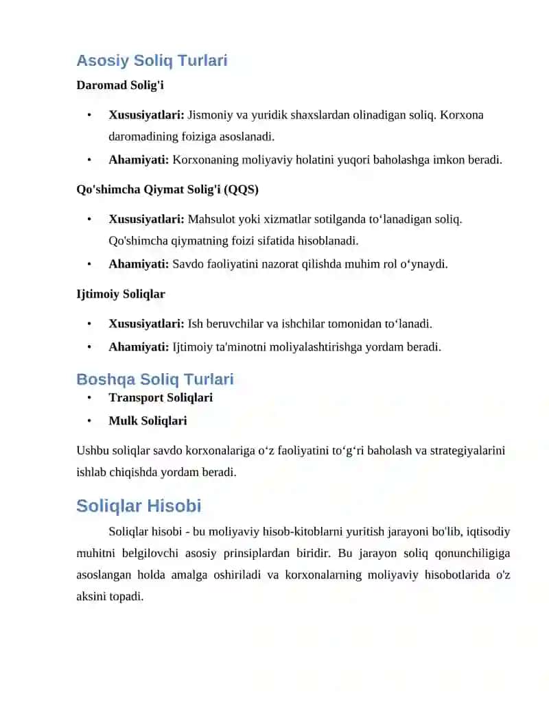Soliqlar Hisobi Va Moliyaviy Hisobotlar 3