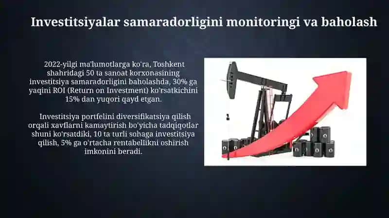 Investitsiyalar samaradorligini monitoringi va baholash 3