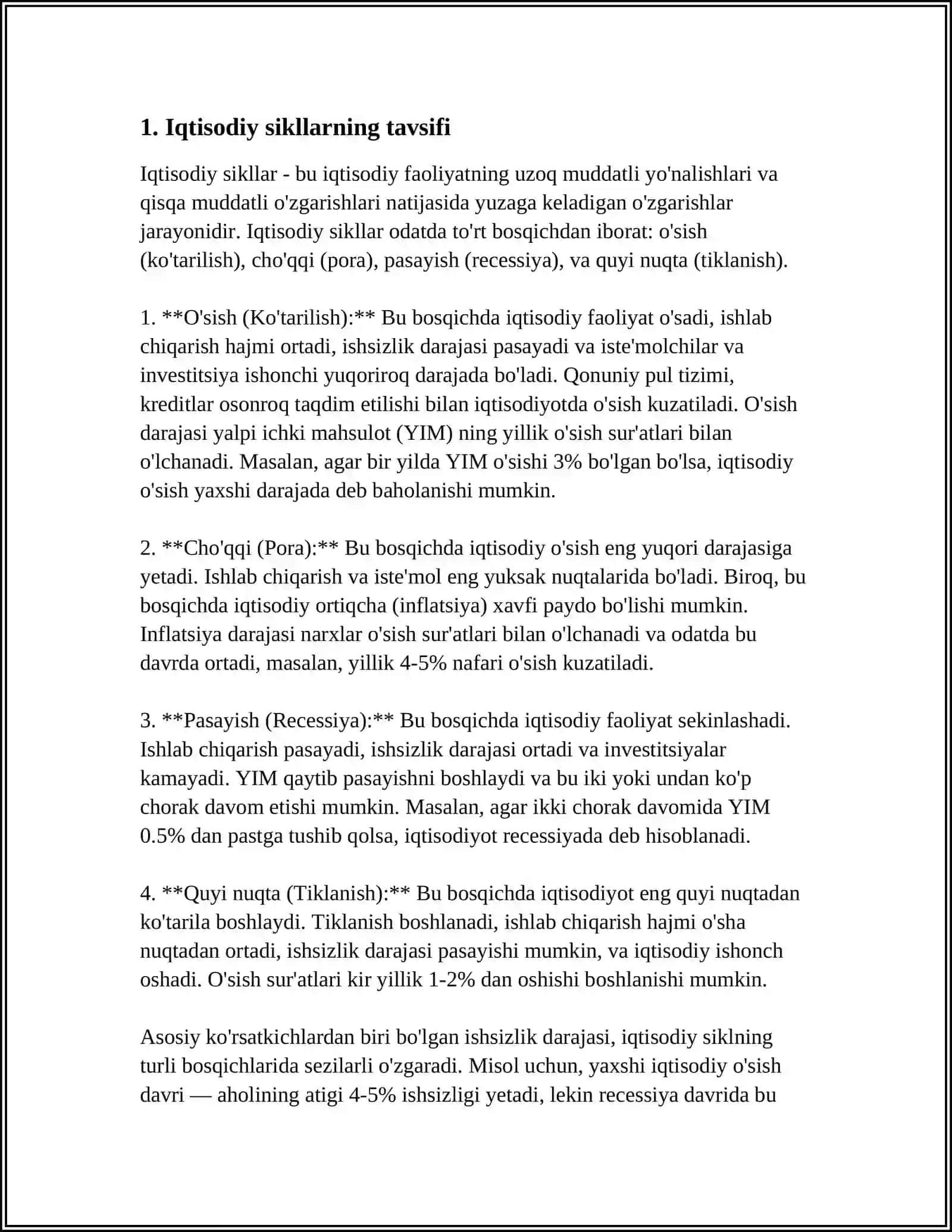 IQTISODIYOTNING SIKLIGI VA MAKROIQTISODIY 3