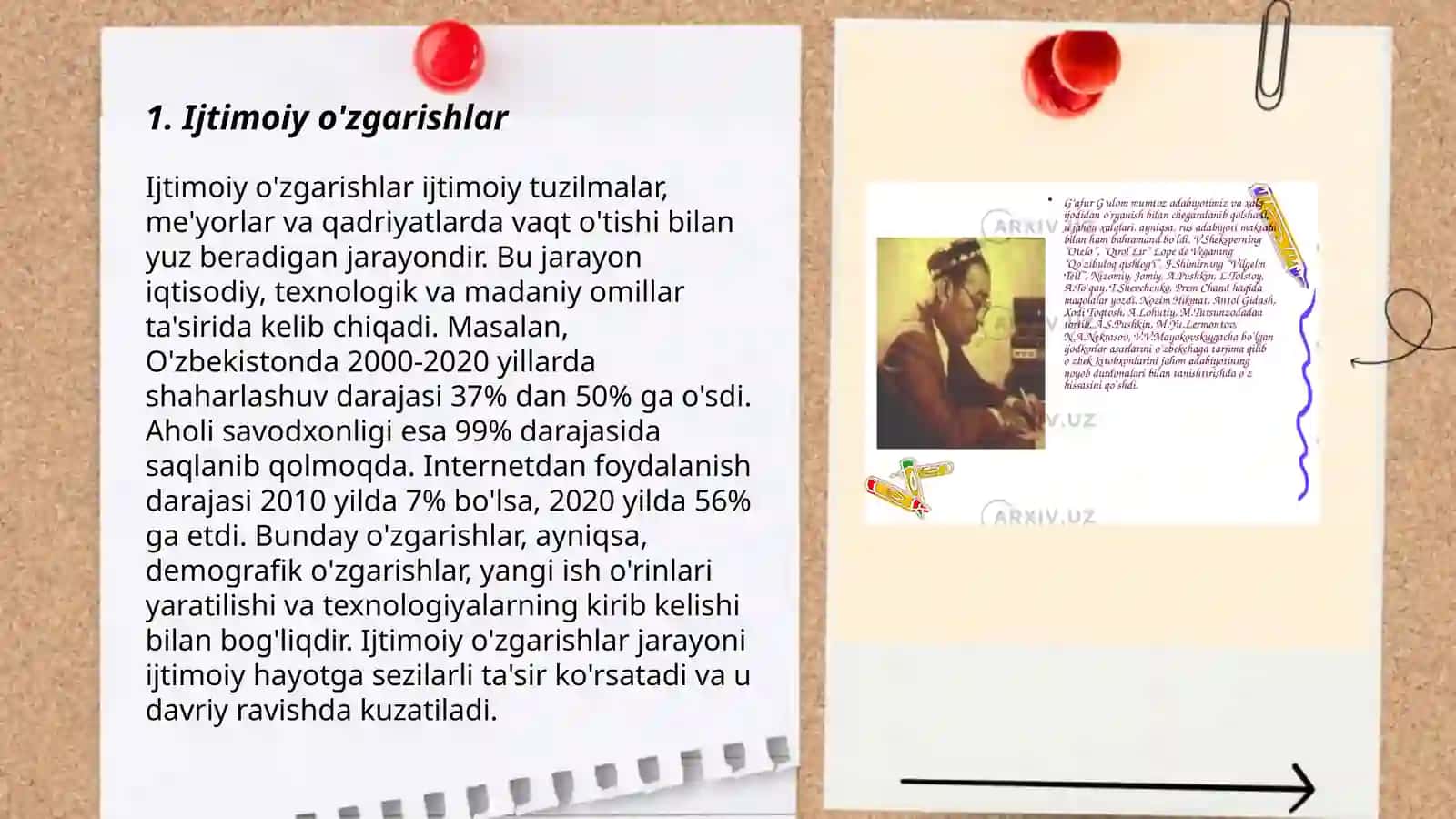 Ijtimoiy o'zgarishlar 3