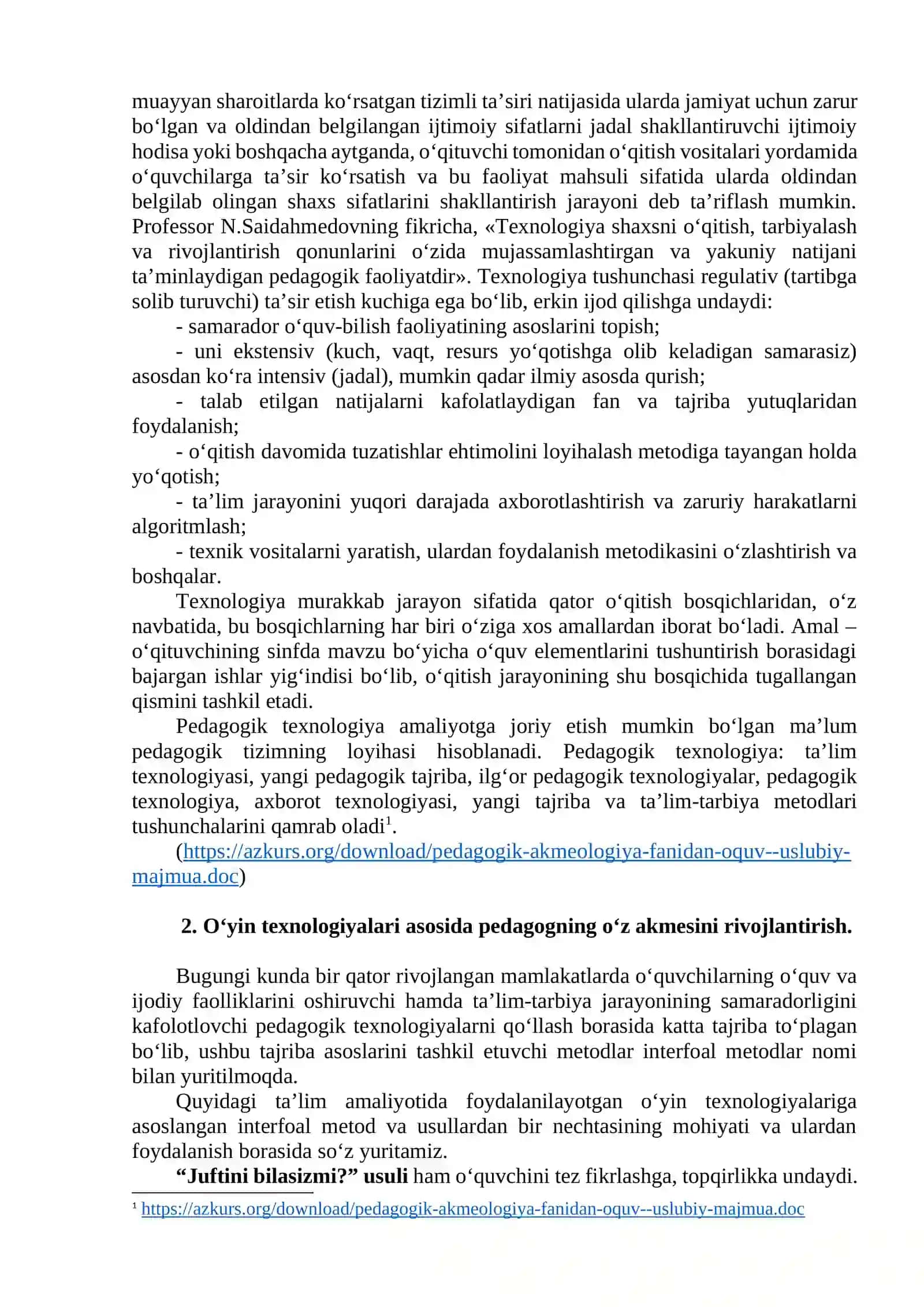 PEDAGOGLARNING INNOVATSION FAOLIYATIDA OʻYIN TEXNOLOGIYALARIDAN FOYDALANISH 3