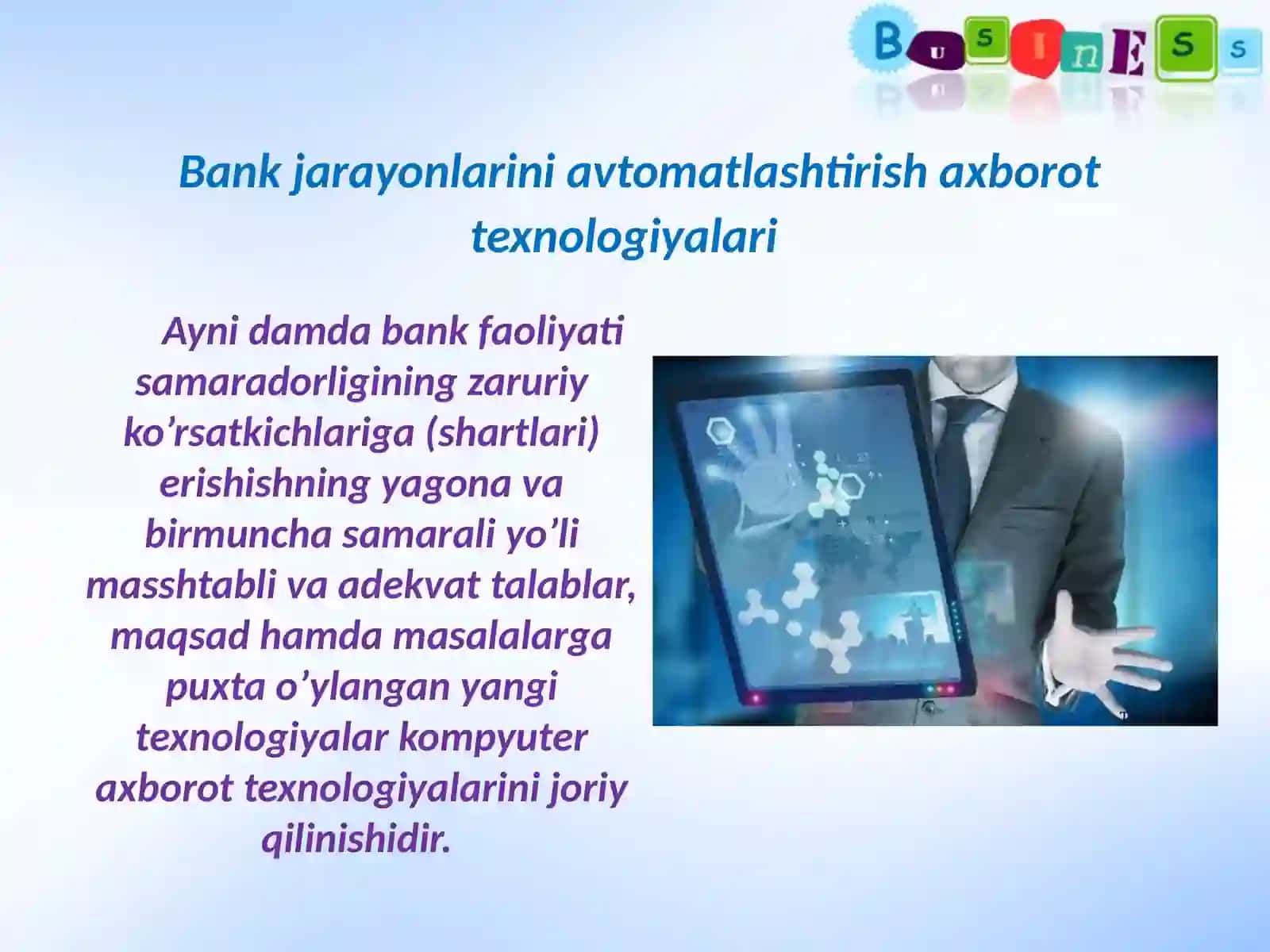 Bankning avtomatlashtirilgan axborot boshqaruv tizimining tuzilishi 3