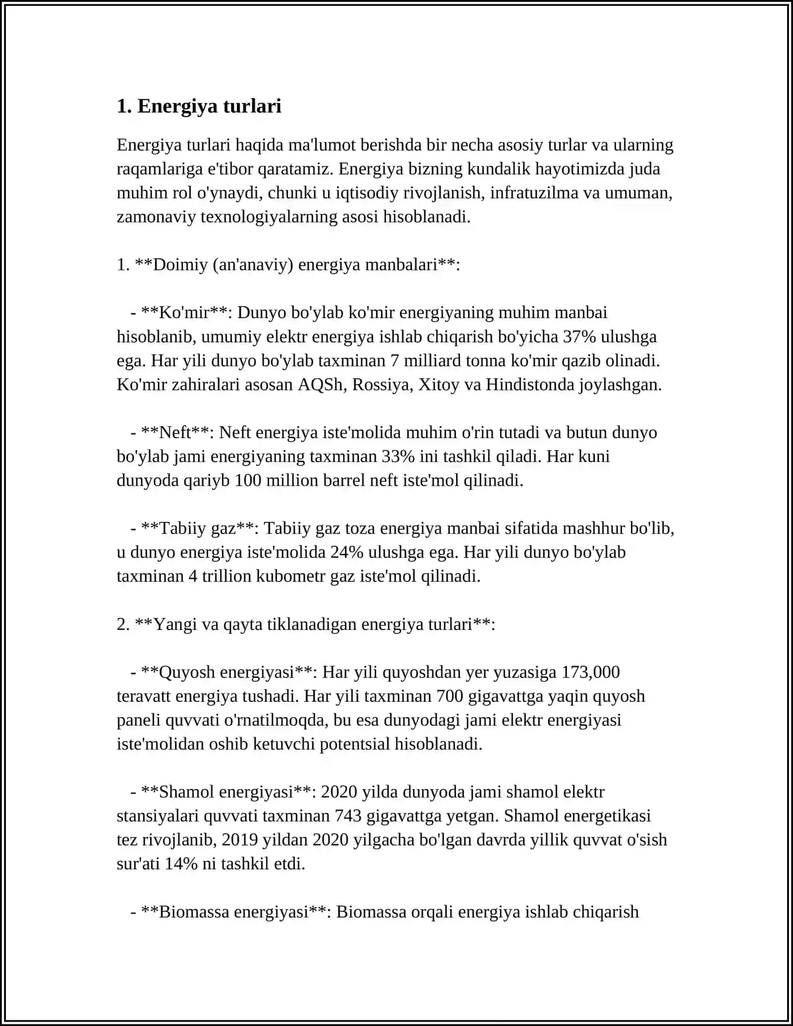 ENERGIYA. MEXANIK ISH. ENERGIYANING SAQLANISH QONUNI.QUVVAT 3
