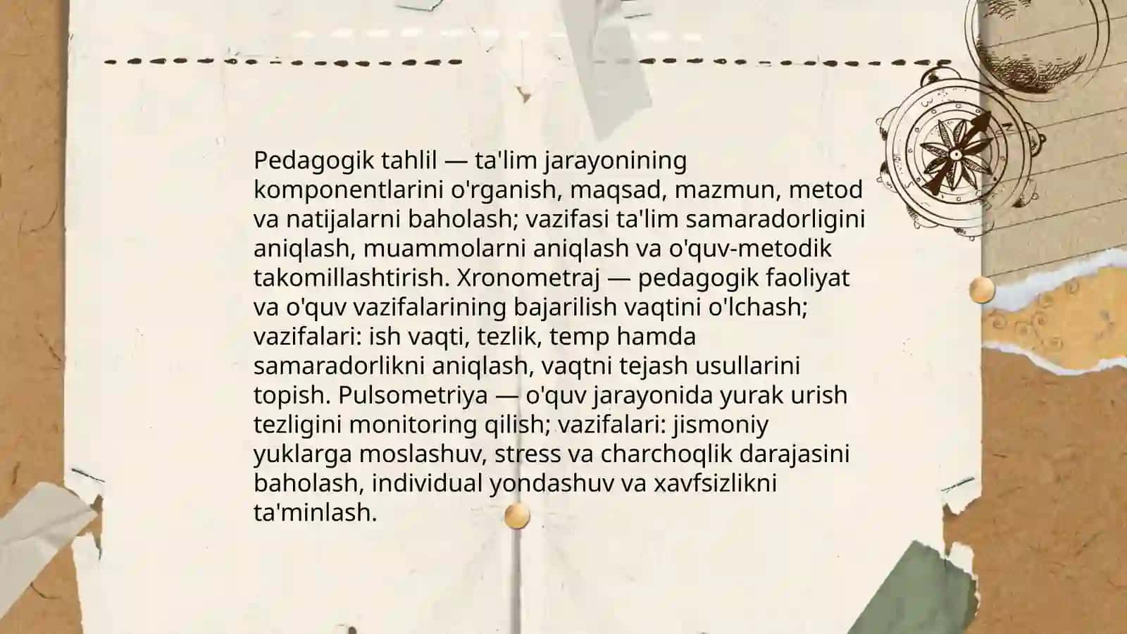Pedagogik tahlil xronometraj,pulsometriya o'tkazish uslubiyati 3