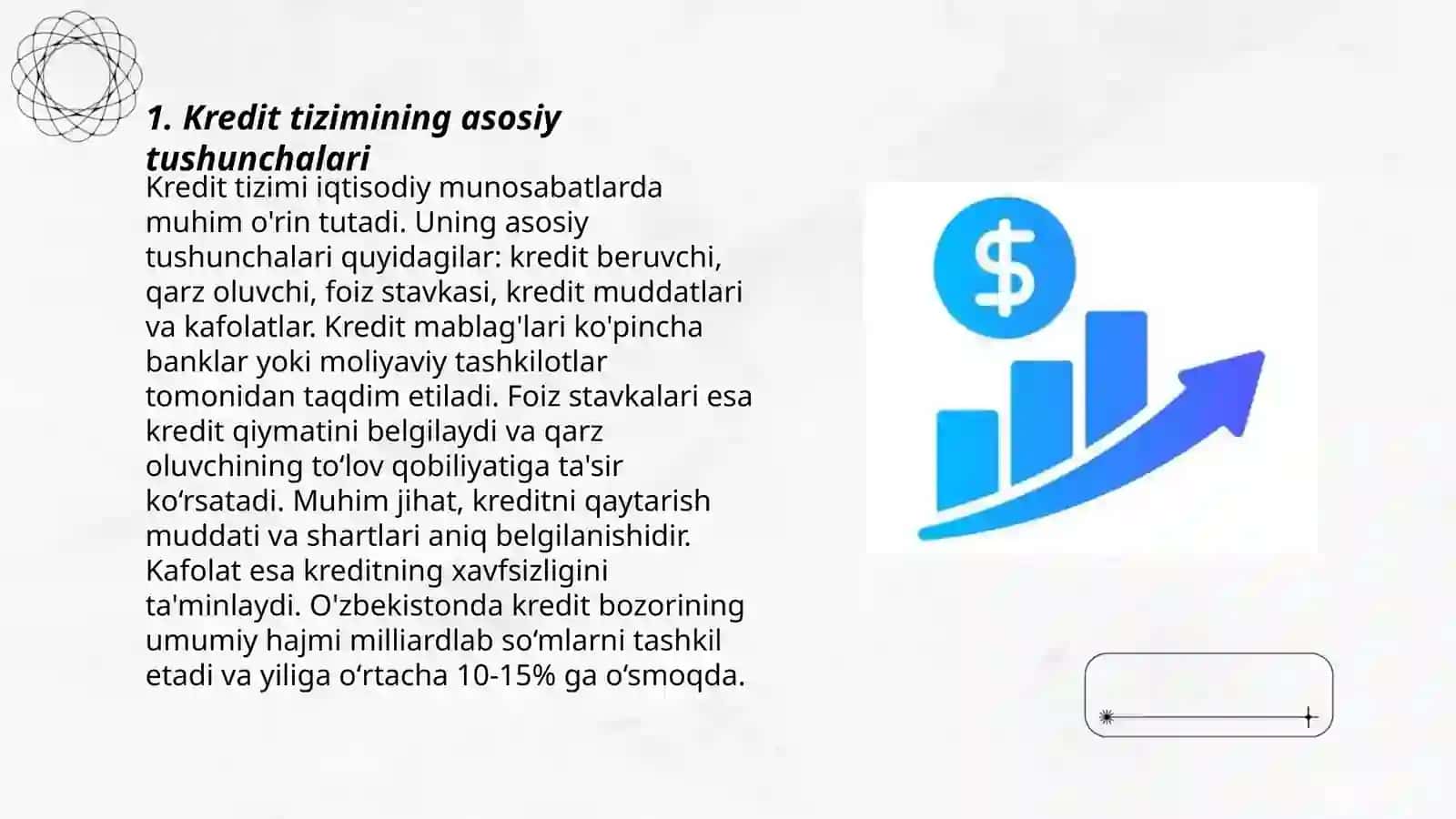Kredit tizimini tarkibi, tuzilishi va munosabatlari 3