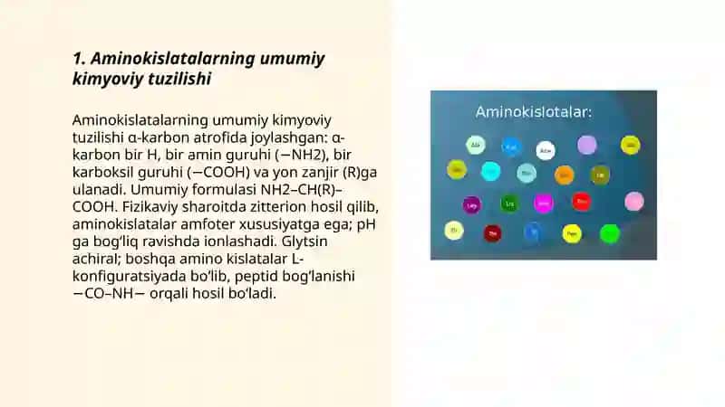 Aminokislatalar va ularning xususiyati 3