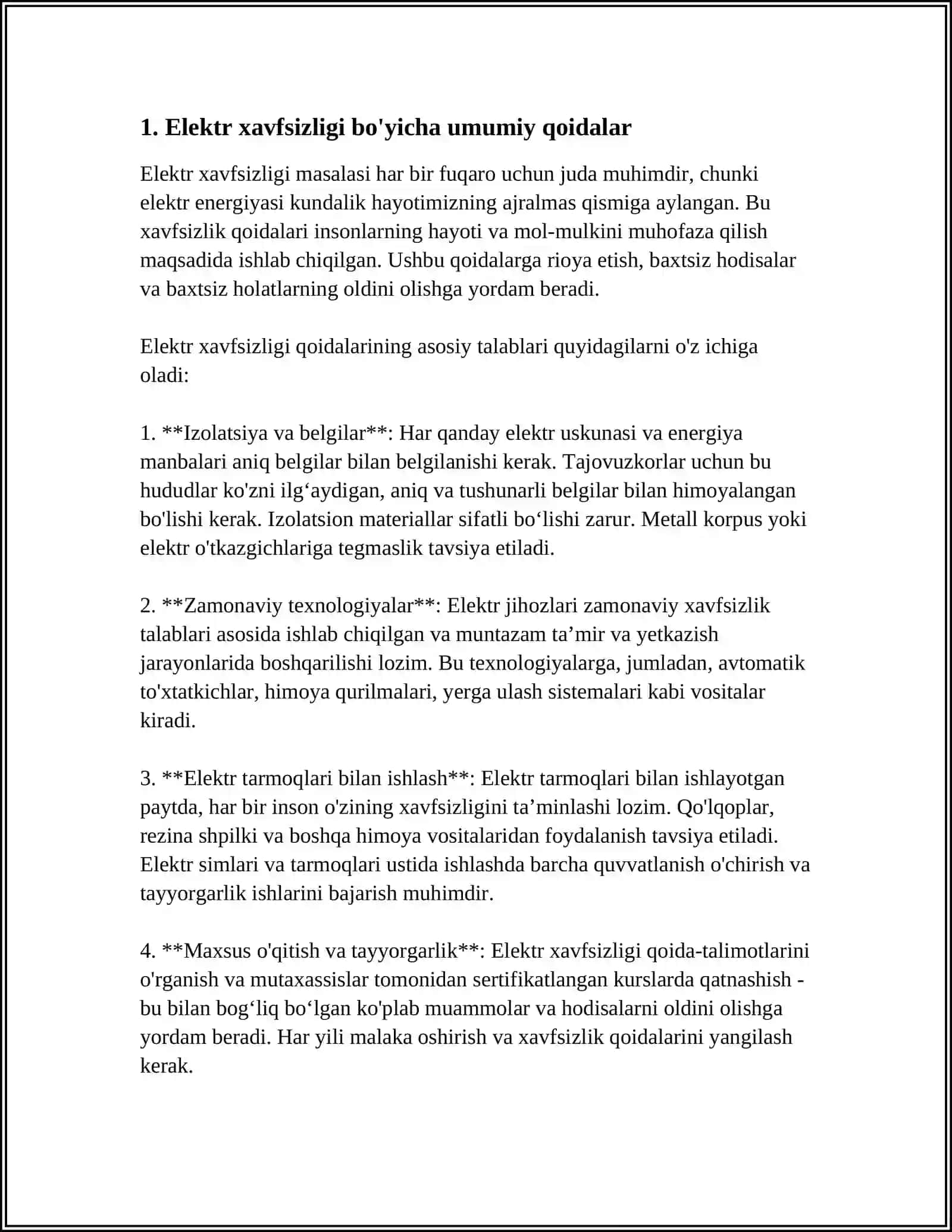 KON KORXONALARIDA QOʻLLANILADIGAN ELEKTR XAVFSIZLIK TADBIRLARI VA VOSITALARI 3