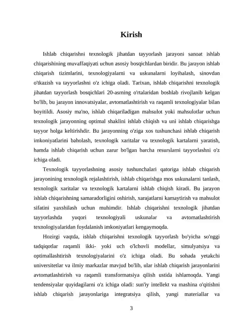ISHLAB CHIQARISHNI TEXNOLOGIK JIHATDAN TAYYORLASH 3