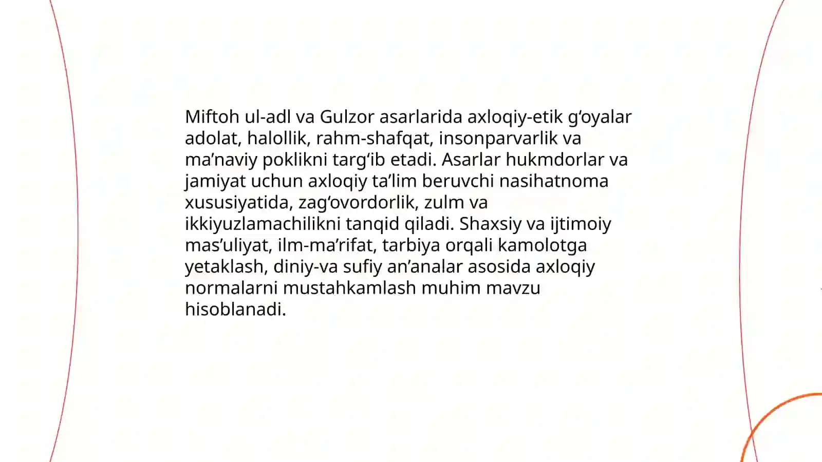 Miftoh ul- adl” va “Gulzor” asarining g‘oyaviy-badiiy xususiyatlari 3