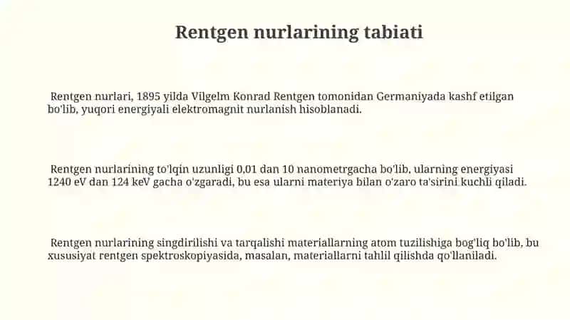 Rentgen nurlarining tabiati 3