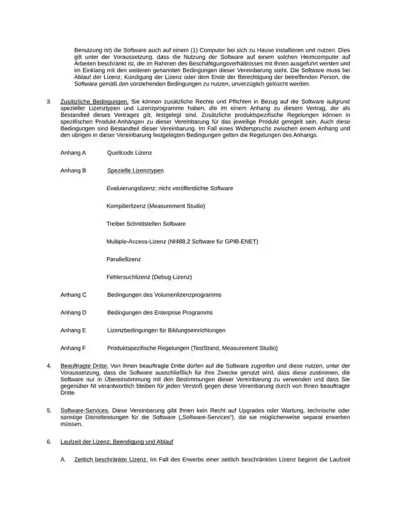 NATIONAL INSTRUMENTS SOFTWARELIZENZVERTRAG 3