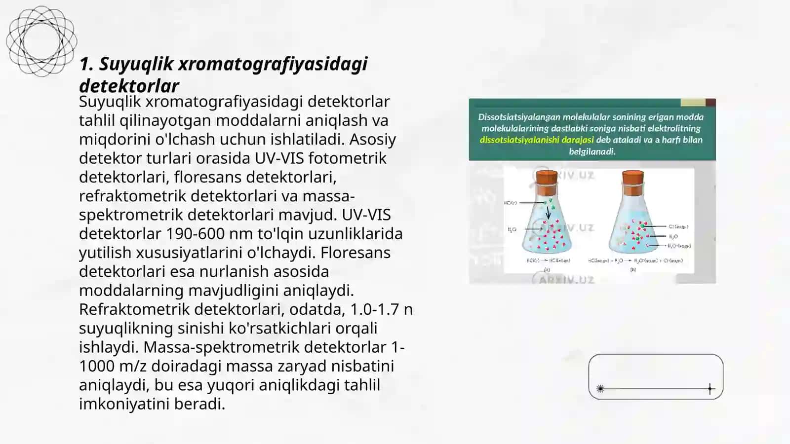Suyuqlik xromatografiyasida qo'llaniladigan detektorlar va ularning turlari 3