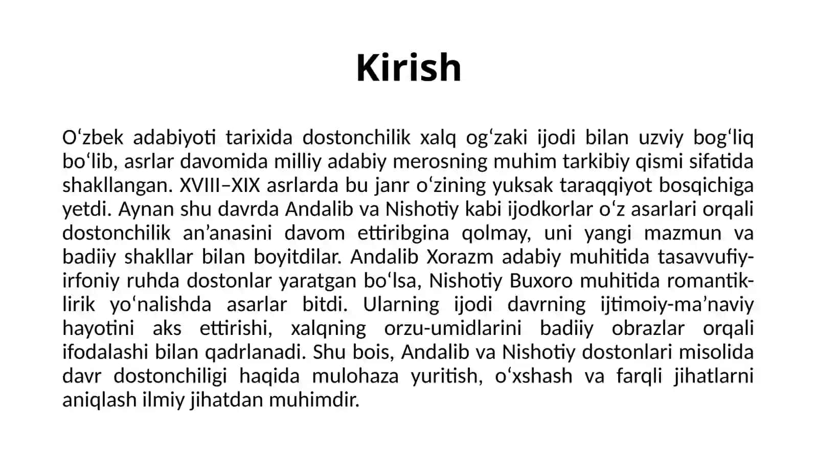 Andalib va Nishotiy ijodi va ularning davr dostonchiligidagi o‘rni 3