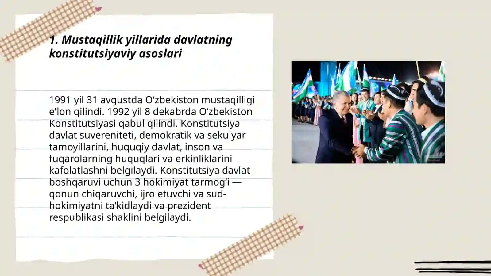 Mustaqillik yillarida davlatning konstitutsiyaviy asoslari 3