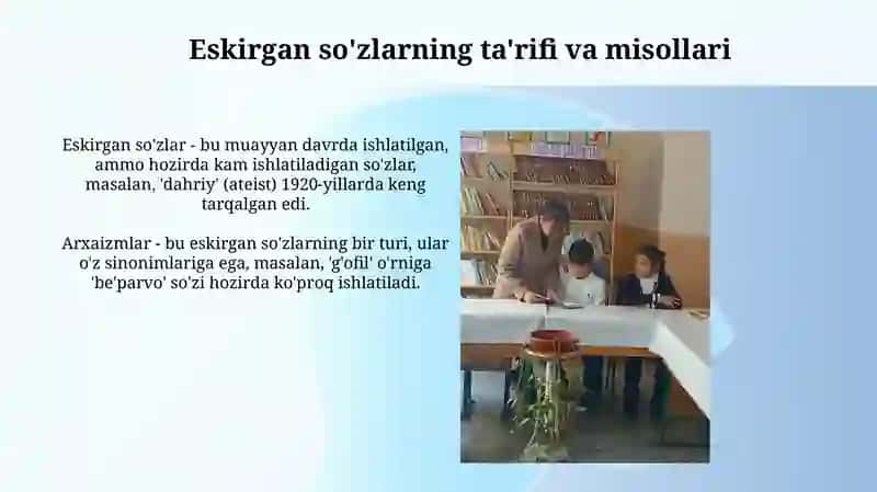 Eskirgan so'zlar, Fe'llar, Qisqartirilgan so'zlar 3