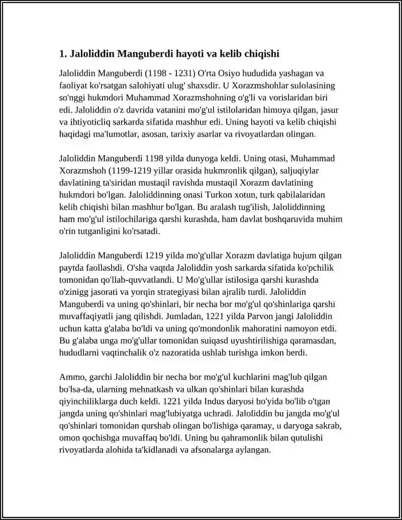 Jaloliddin Manguberdi - Vatan Himoyachisi 3